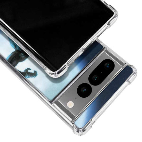 Marvel Black Panther Jumping Through Air Google Pixel 7 Pro Clear Case